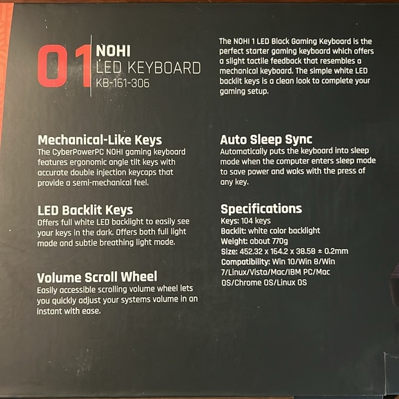 CyderpowerPC wired gaming keyboard - Picture 2 of 2